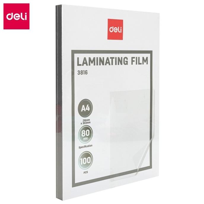

Sale Deli Laminator Film Plastik Laminating Laminasi Film A4 100 Pcs E3816