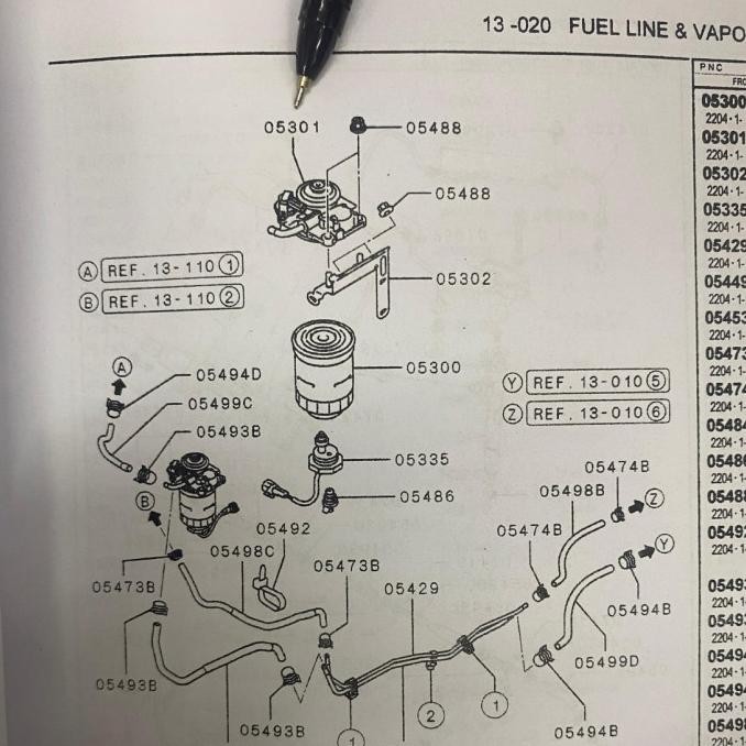 Grosir Body Fuel Filter L300 Euro 4 Original Mitsubishi 1770A451 Water Separator