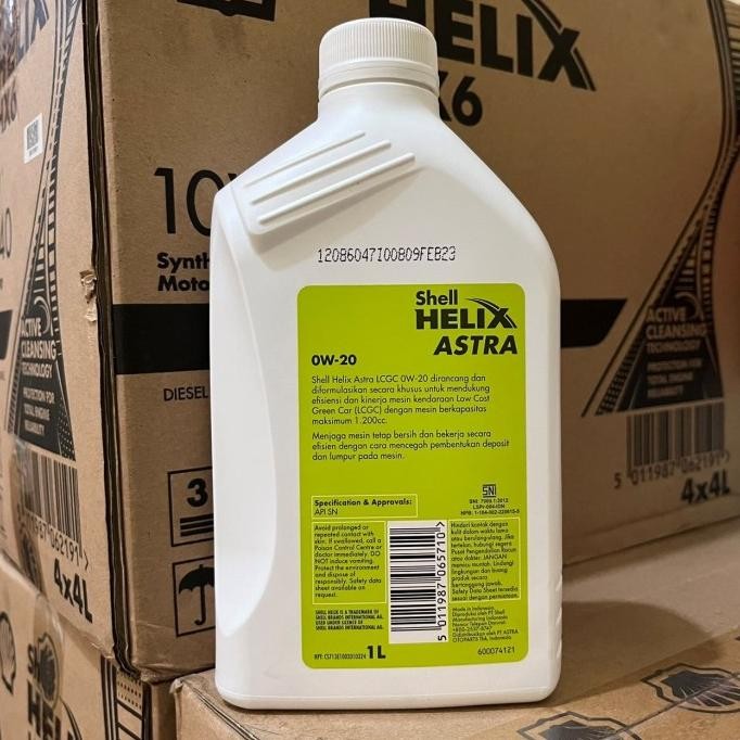 Grosir Oli Mesin Mobil Shel Shell Helix Astra 0W-20 Api Sn Lcgc 1L Liter Original Engine Oil