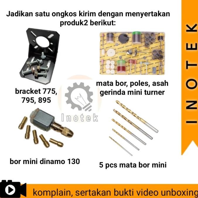 Dinamo Motor Dc 775 Double Ball Bearing Bantalan Laher Ganda New Stok