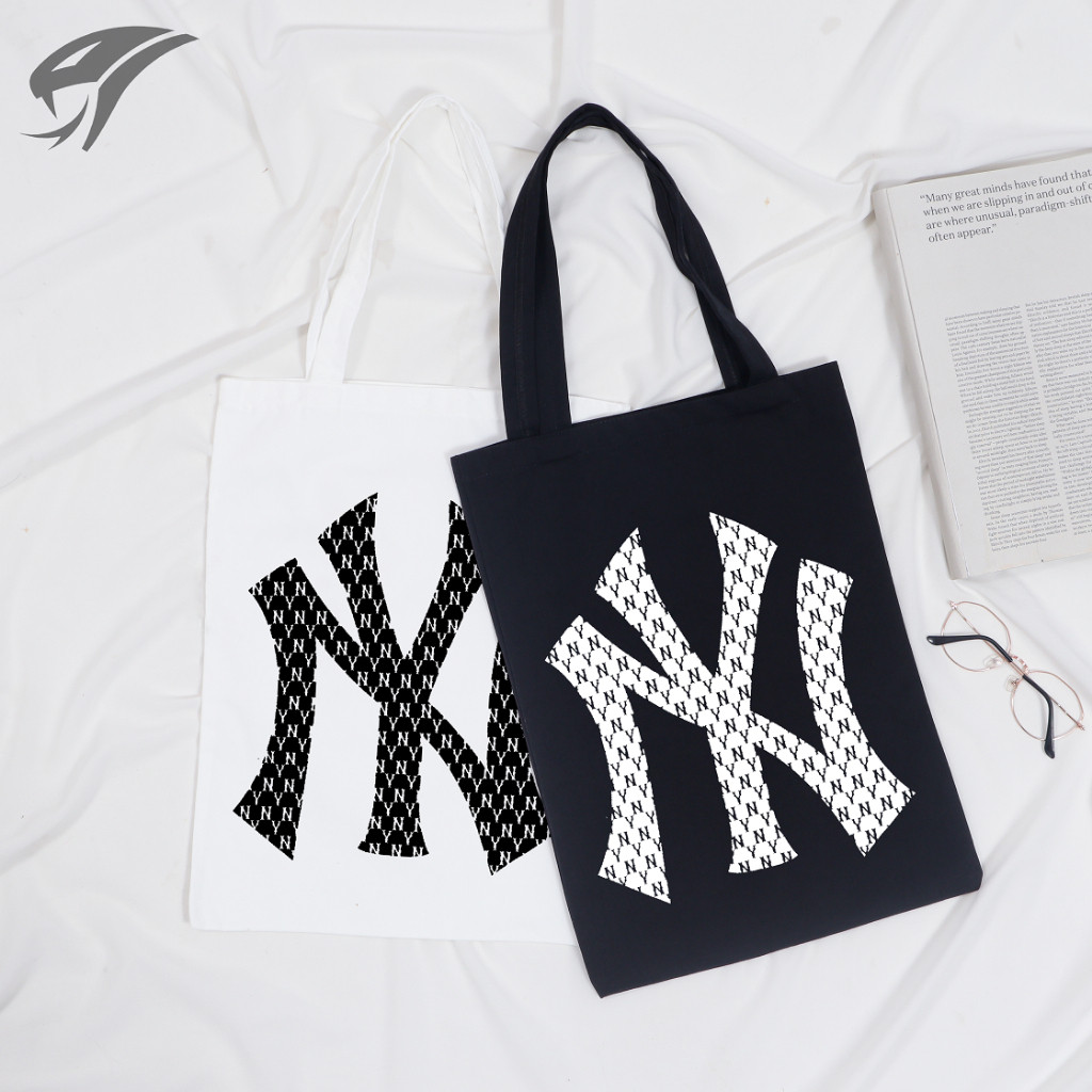 Lyra Bags - TOTE BAG NEW YORK MLB KANVAS PREMIUM UKURAN 40X30CM / TAS / RESLETING / SERUT / WANITA /