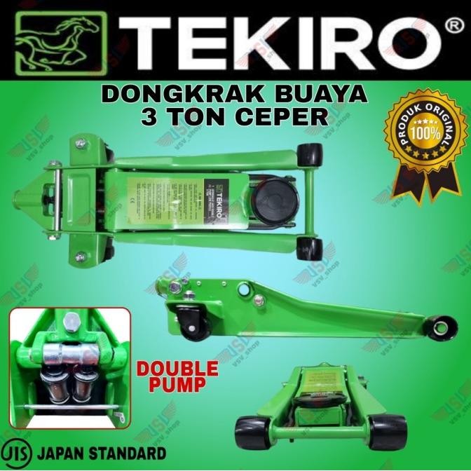 Murah Tekiro Dongkrak Buaya 3Ton Ceper Dongkrak Buaya 3T Double Pump
