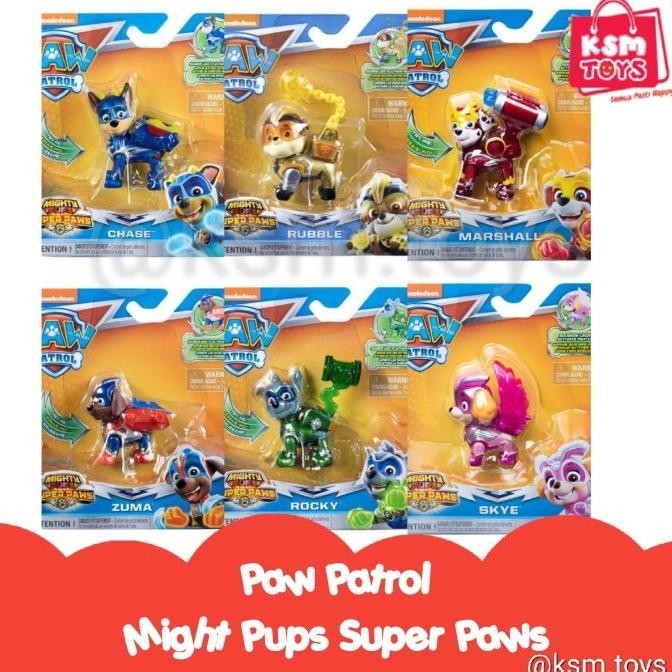 Paw Patrol Mighty Pups Super Paws Original Figure set