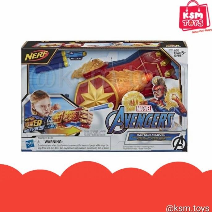 Nerf Power Moves Marvel Avengers Captain Marvel tembakan