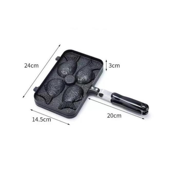 Code Bungeoppang Pan 4 Cetakan Taiyaki Maker Manual Waffle Kue Ikan
