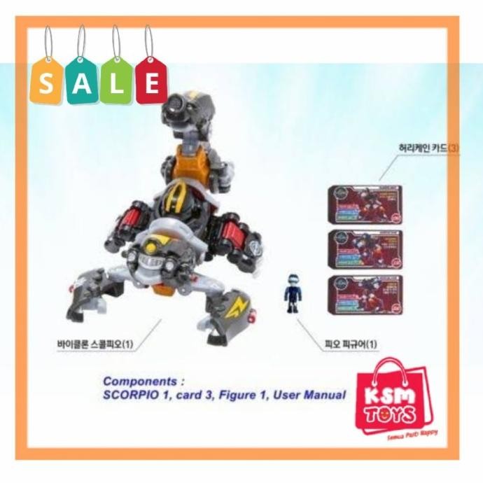 Mainan Robot berubah Biklonz metalions Scorpio
