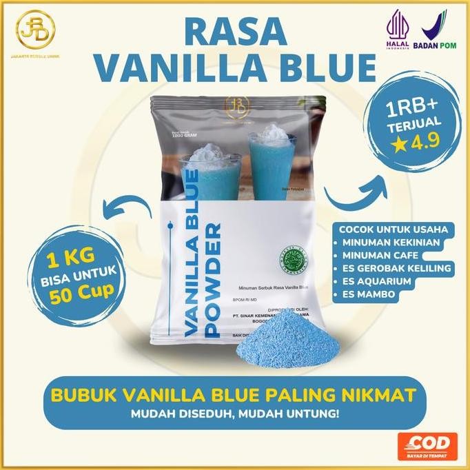 

Sale Bubuk Minuman Premium Rasa Vanilla Blue 1Kg || Bubble Drink Powder || Red Jelly Cincau Susu Stroberi