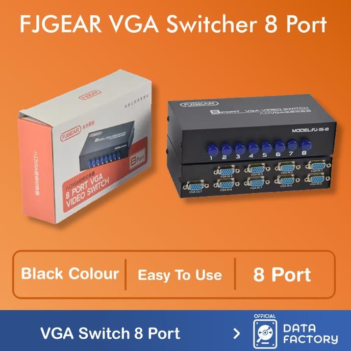 Vga Video Switch 8 Port Fjgear 8 Input Vga Switcher (8 Input Ports To 1 Output) Co
