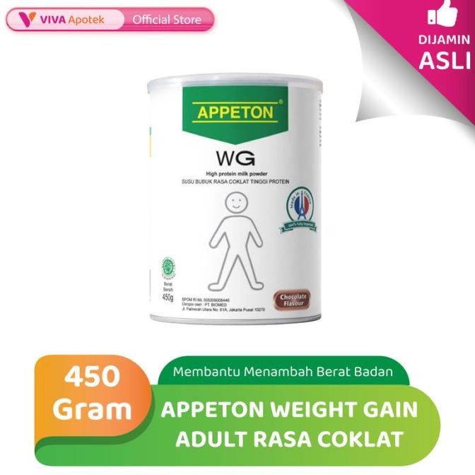 

Grosir Appeton Weight Gain Adult Penambah Berat Badan Rasa Coklat (450 Gram)