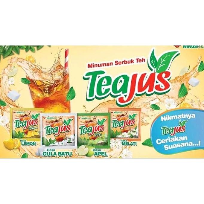 

Grosir (1 Dus) Teajus Minuman Serbuk Rasa Teh Isi 6 Pack / 36 Renceng