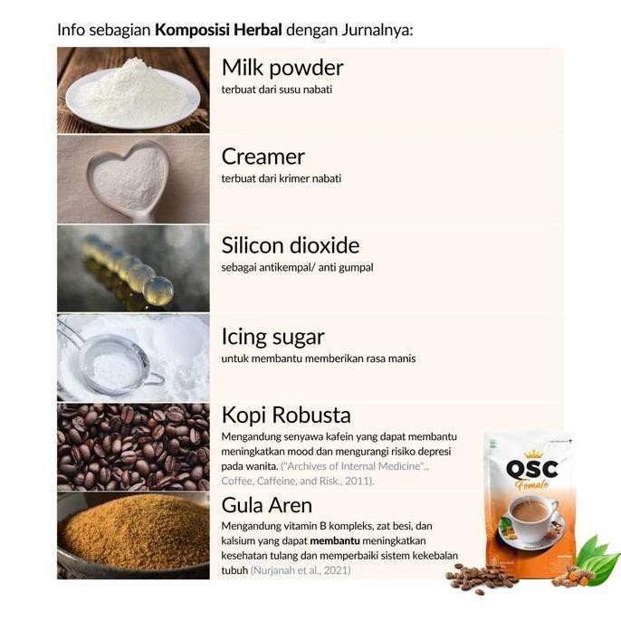 

Grosir Qsc Female By Amiralab - Kopi Dengan Gula Aren 8X Zat Aktif Lancarkan SiklusWanita
