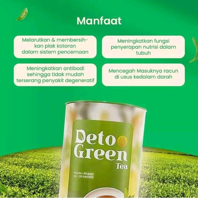 

Murah Detogreen Tea Herbal Teh Hijau Isi 20 Pcs