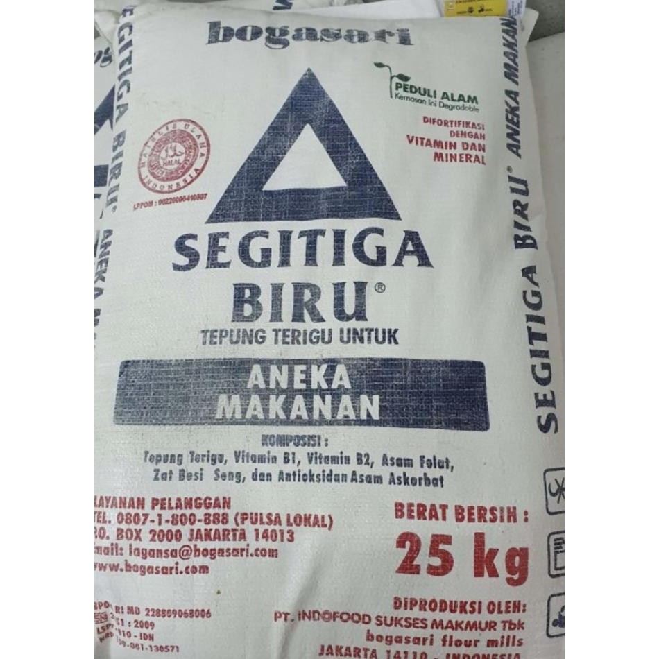 

Murah Tepung Terigu Segitiga Biru 25 Kg Bogasari 1 Bal Karung