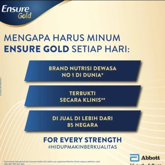 

Grosir Ensure Gold Hmb Vanila Coklat 800 Gr Vanila / 800 Gr