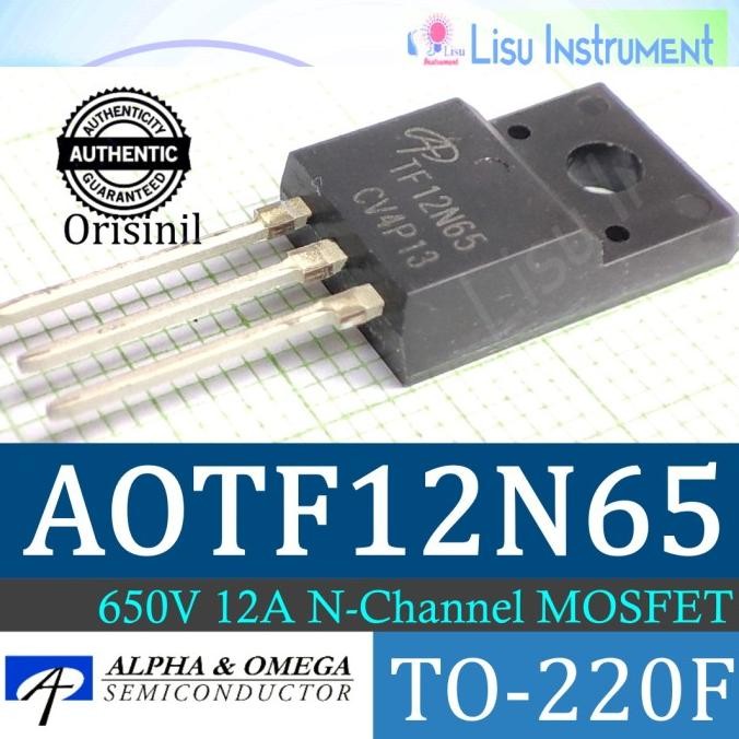 Murah Original AOTF12N65 TF12N65 N-Channel MOSFET 12N65 650V 12A TO-220F AO lisu992 Kualitas Baik