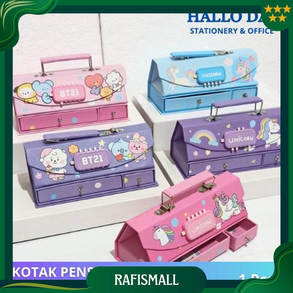 

Hd Kotak Pensil Karton+Kode Kunci/Tempat Pensil/ Pensil Case Code Pin Ori