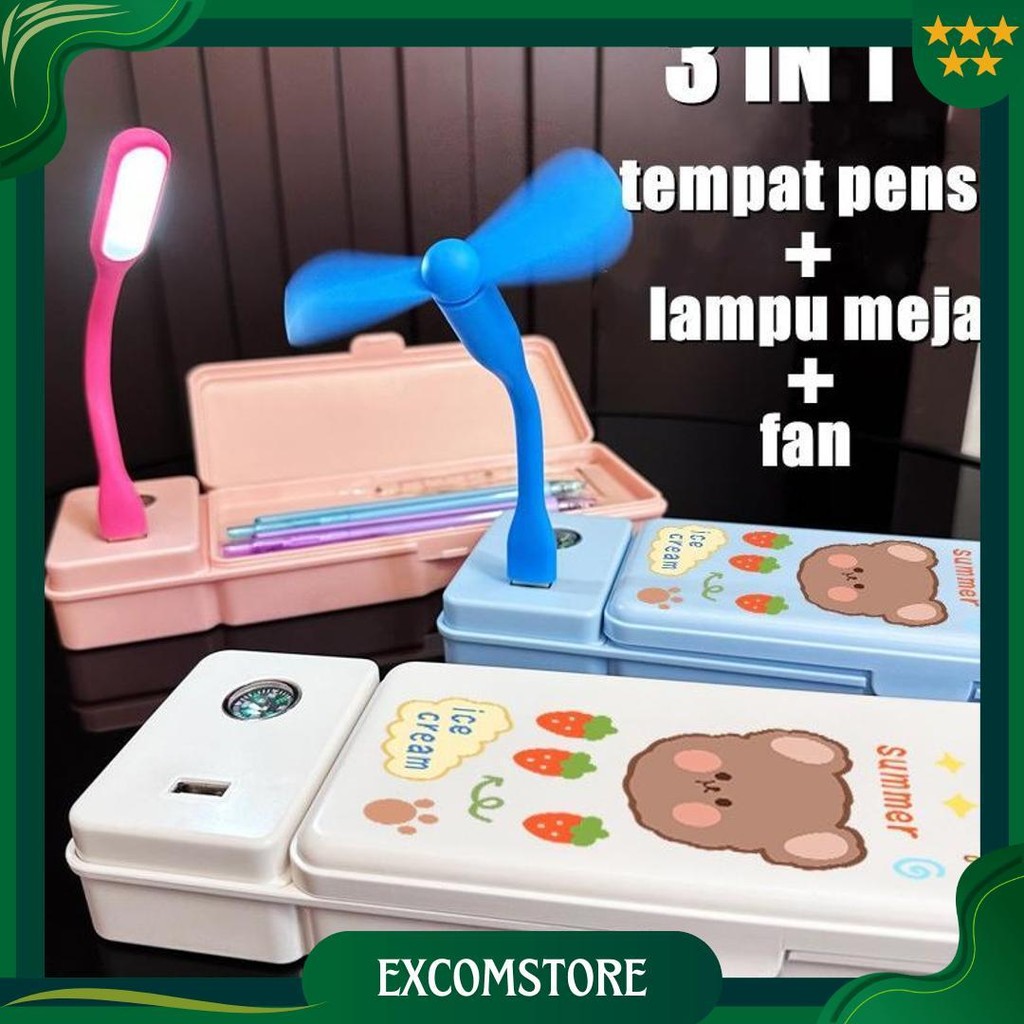 

Loooopy 3 In 1 Multifungsi Kotak Pensil Lampu Meja Kipas Angin Kecil Hadiah Kotak Pensil Siswa Sekolah Dasar Dan Menengah Kotak Pensil Kipas Ori