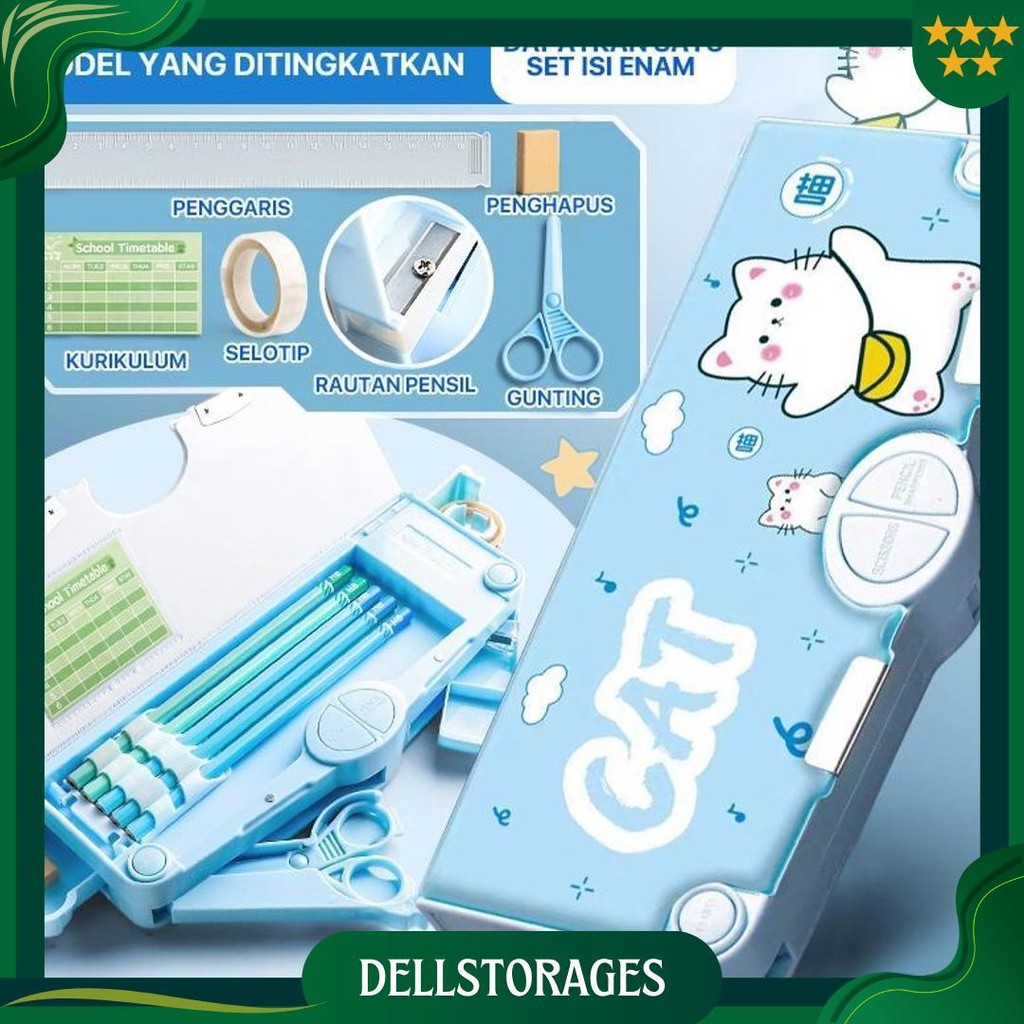 

[Ready] Aimilo Tempat Pensil Multifungsi Kotak Pensil Anak Lengkap Peruncing Gunting Isolasi Penghapus Penggaris Alat Tulis Sekolah Ori