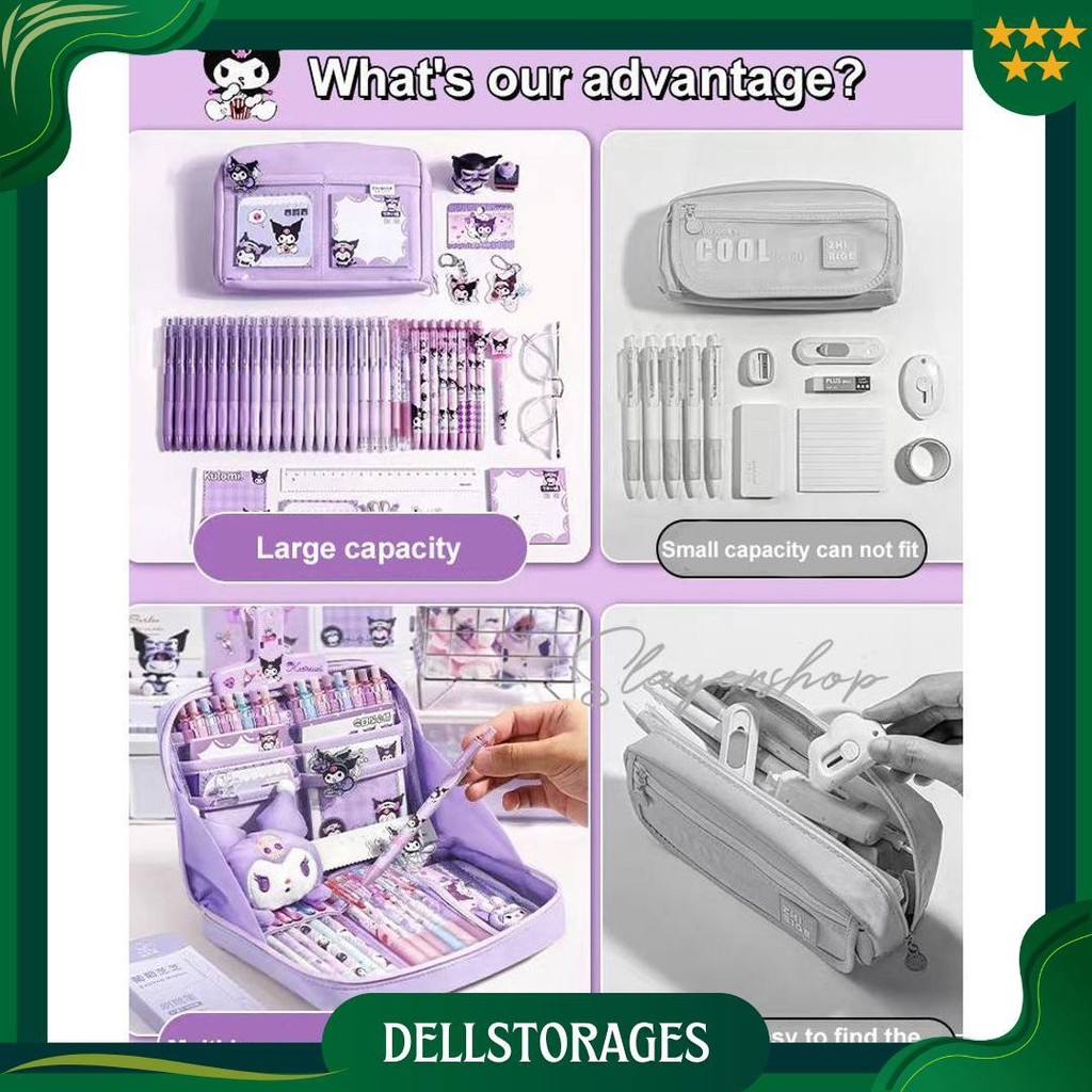 

Tempat Pensil Berkapasitas Besar / Kotak Alat Tulis Anak Yang Indah / Tas Penyimpanan Kosmetik Anak Perempuan Ori