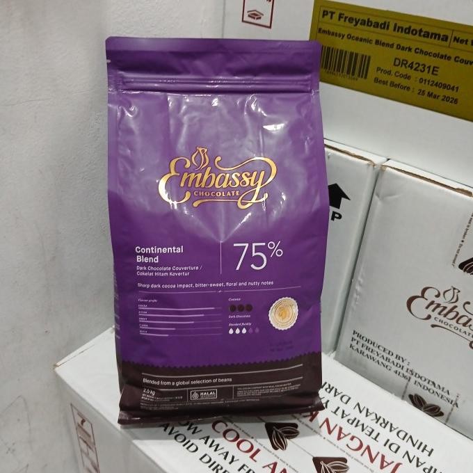 

Promo Embassy Continental Choc 75% 2,5Kg Couverture Tulip