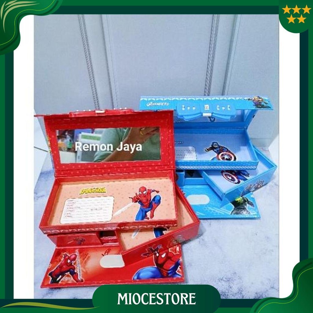 

Promo Kotak Pensil 3D/Tempat Pensil Kode Karakter 3 Tingkat/Gambar Cewek Cowok Promo Puncak