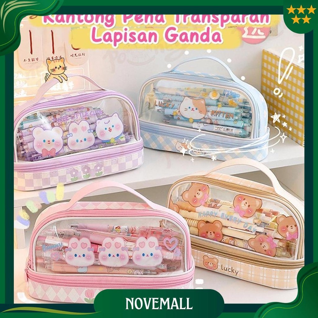 

Poney Tempat Pensil Anak Besar Pen Case Karakter Kotak Pensil Transparan Promo
