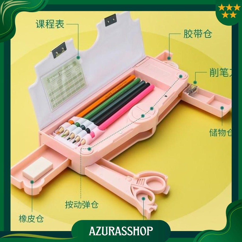 

Kotak Pensil Anak Unik Canggih Tempat Pensil Rautan Gunting Penghapus Banyak Tombol Gratis Ongkir