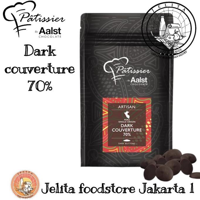 

Grosir Patissier Artisan Chocolate Dark 70% (Fat 39% Cocoa 70%) 500Gr