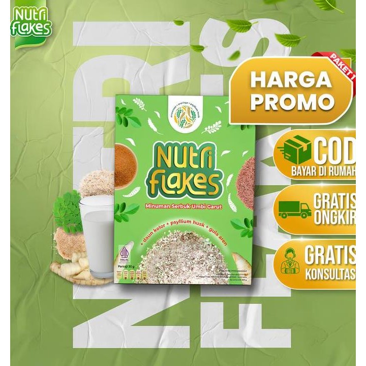 

Nutriflakes Original Official Store Sereal Sehat Bantu Redakan Asam Lambung isi 280g Bisa COD