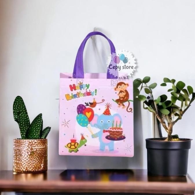 [Good] Tas Souvenir Ulang Tahun Anak / Goodie Bag / Tas Ulang Tahun Animal-S