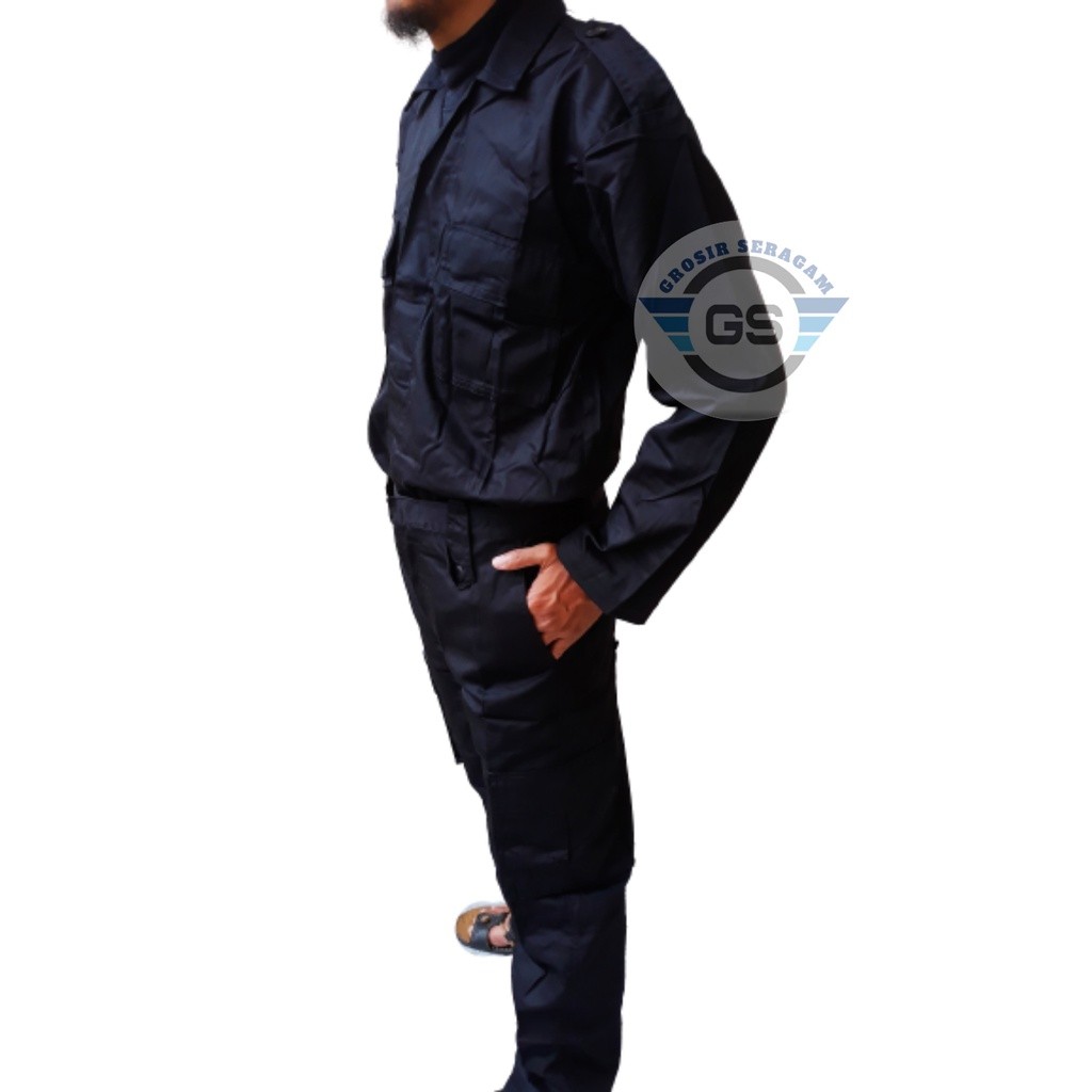 Harga Miring Baju Seragam Setelan Pdl Hitam Satpam Brimob