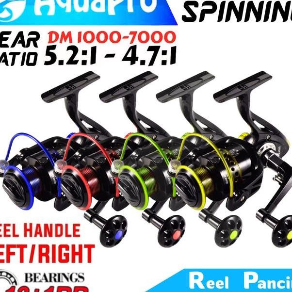 Reel Pancing Ning Aquapro Erie Dm17 Gear Ratio 5.21 Metal Color 13 Ball Bearing Alat Gulungan Enar P