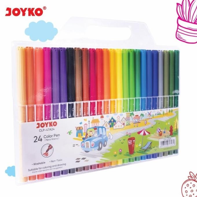 

Spidol Warna JOYKO Color Pen, Pena 12 24 CLP-47 A24 Mewarnai