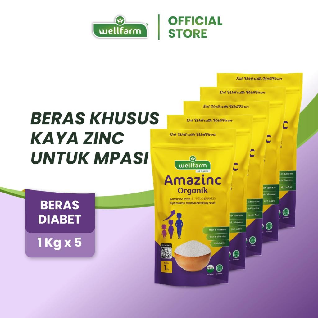 

Wellfarm Beras Amazinc Organik, Paket Bundling Hemat 5Kg Terlaris Best Quality Asli 100% Original