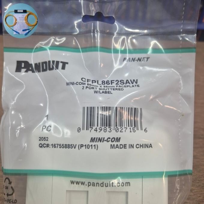 FACEPLATE 2 PORT PANDUIT CFPL86F2SAW ORIGINAL