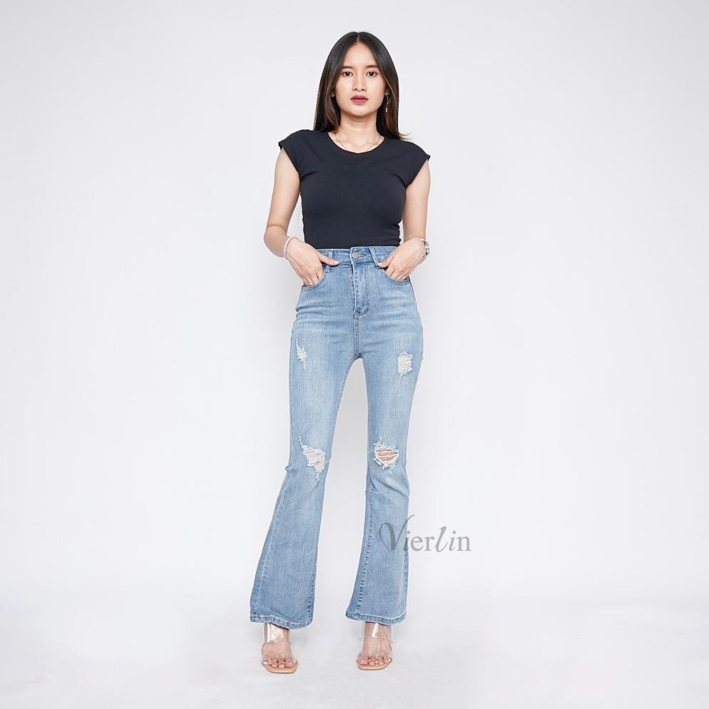 An85 Vierlin - Jeans 2235 - Hw Flare Ripped Jeans