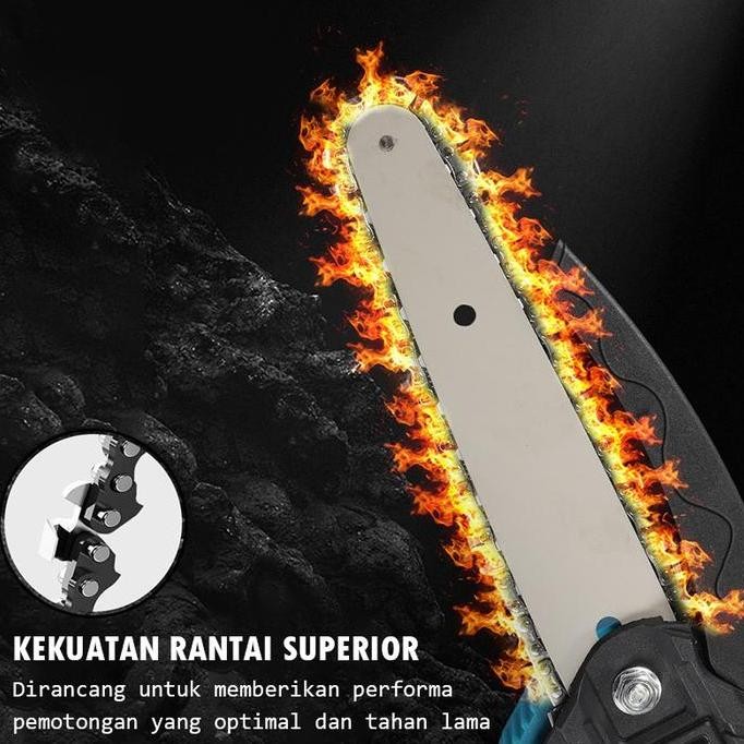 Grosir G10E1 | Mesin Gergaji Listrik Baterai Mini Pemotong Kayu Serbaguna Cordless Chainsaw