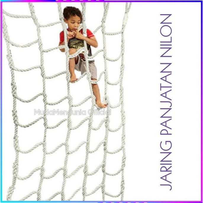 TERBARU Jaring Safety Nylon 12mm Wall Climbing Anak Climbing Hammock