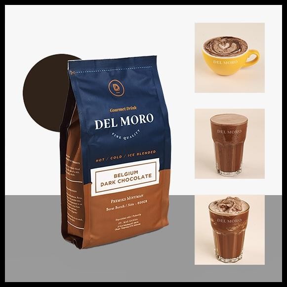 

Delmoro Belgium Dark Chocolate 800Gr-Bubuk Serbuk Minuman Rasa Coklat Original Best Seller
