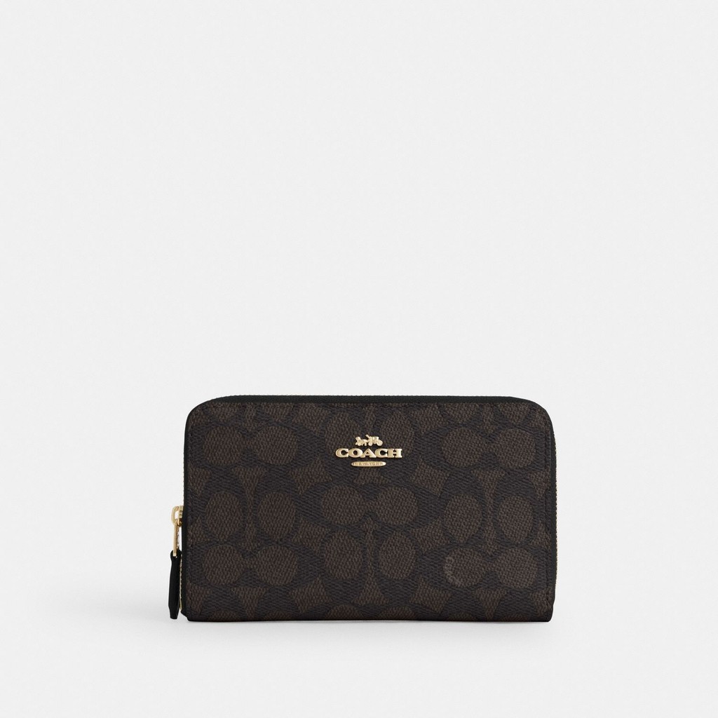Coach Medium ID Zip Wallet in Signature Canvas - Dompet Panjang Wanita