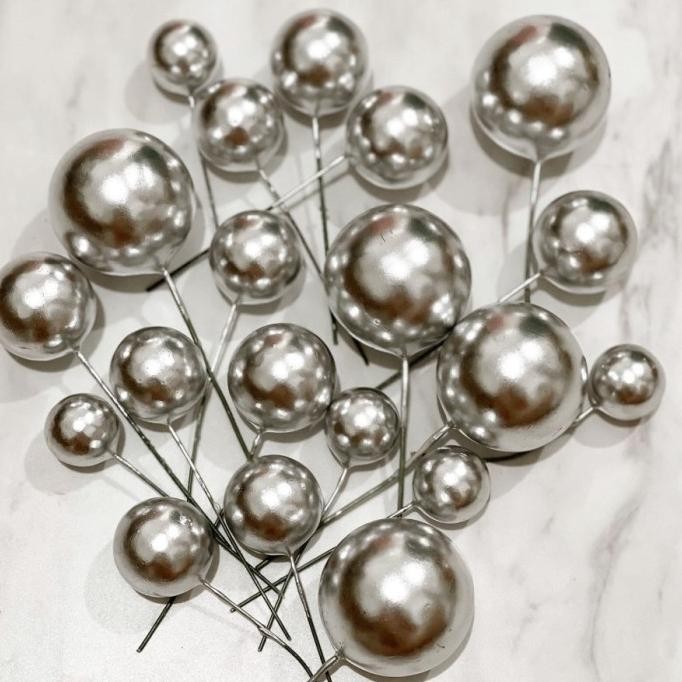 [Good] 20pcs Bola Bola Tusuk Hiasan Kue / Ball Cake Topper / Hiasan Kue Ultah