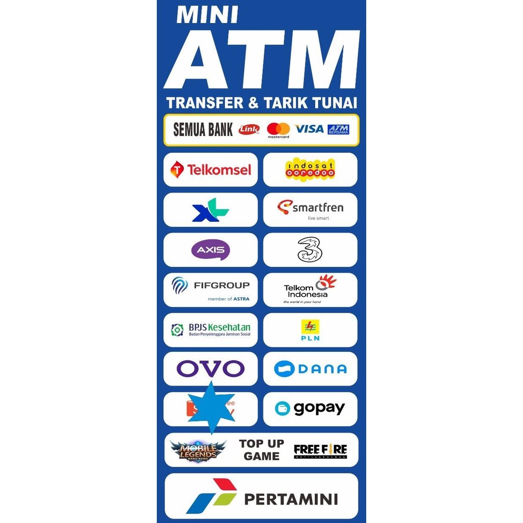 

STIKER VINYL MINI ATM murah