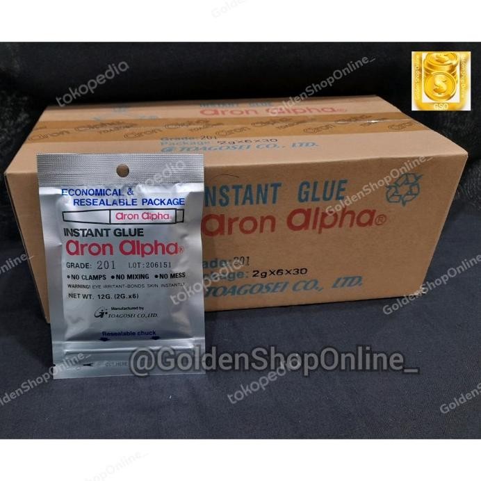 

Aron Alpha Asli Lem Instan 201 isi 2gram x 6pcs murah
