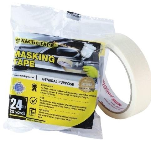 

Nachi Masking Tape Lakban Kertas 24mm X 20Yard 1Dus (96pcs) murah