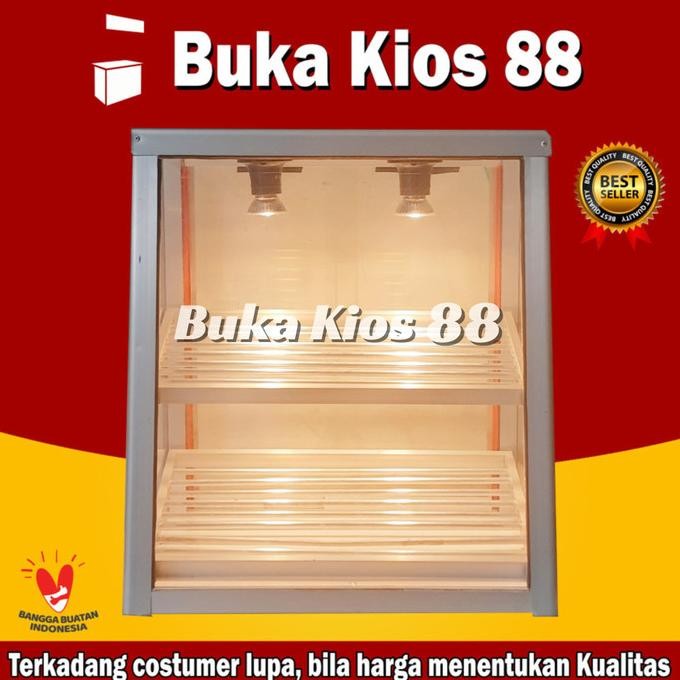 Etalase Food Warmer - Chiken Rak Grill 2 In 1 Lampu Pemanas 2 Buah