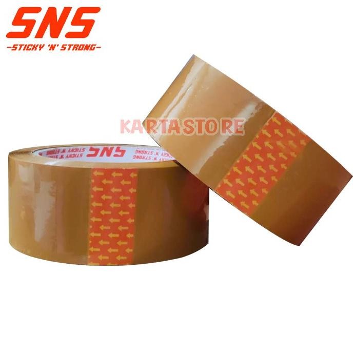 

[ 1 KARTON ] LAKBAN SNS BENING/COKLAT 100 YARD KHUSUS SAMEDAY INSTANT murah