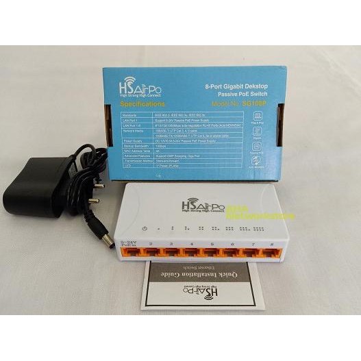TERMURAH - HSairPo SG108P Switch 8port Gigabit HSairPo SG108P Switch Gigabit 8por