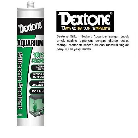 Dextone Silicone Sealant Aquarium Clear Lem Kaca Neutral Anti Bocor murah