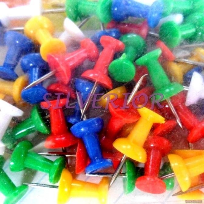 

Set Paku Jarum Tusuk Tempel Memo Catatan Kertas Push Pin murah