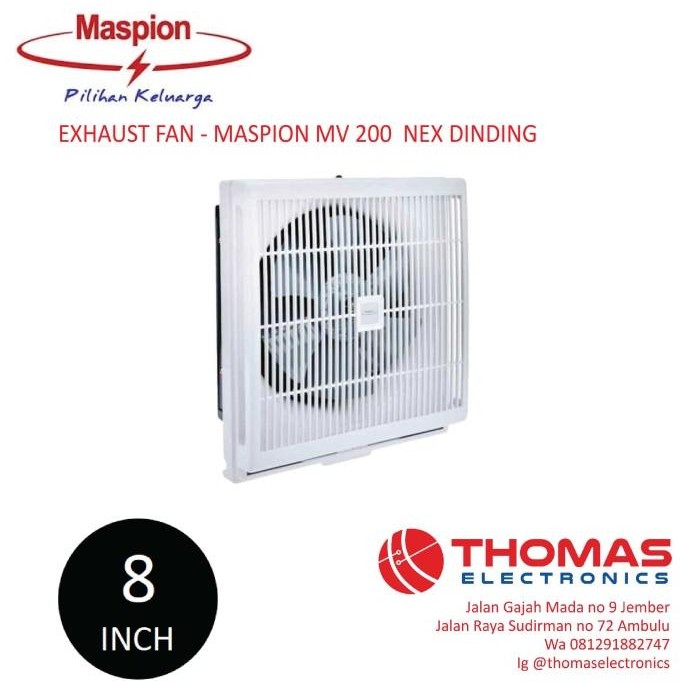 Exhaust Fan Maspion Mv 200 Nex Dinding Exhaust Fan Maspion 8" New Stok